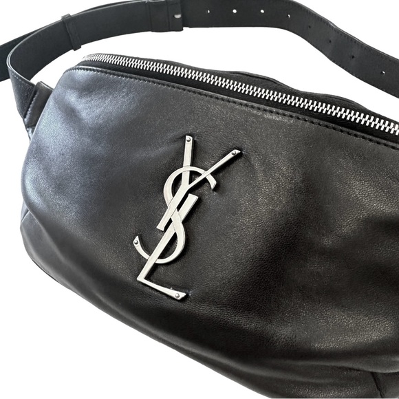 Saint Laurent Black Leather Belt Bag - Picture 2 of 7
